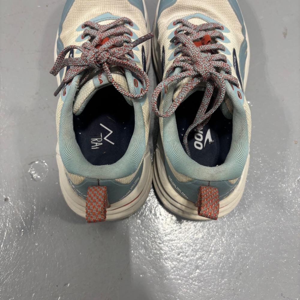Brooks Cascadia 16 Trail Running Shoes Blue Tan Orange 1203631B480 Womens 7.5 - Picture 6 of 7